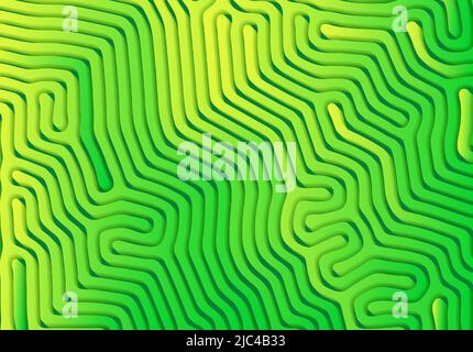 Abstract background with optical illusion generative pattern and vibrant fluid psychedelic colors Stock Vector