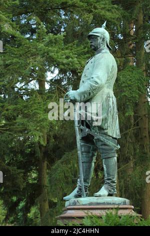 Statue of Otto von Bismarck 1815-1898 in Nerotal-Anlagen in Wiesbaden, Hesse, Germany Stock Photo