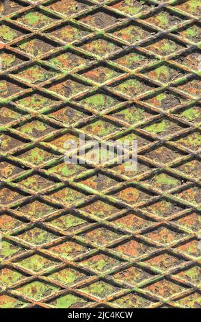 Grungy diamond metal background. Industry and art. Stock Photo