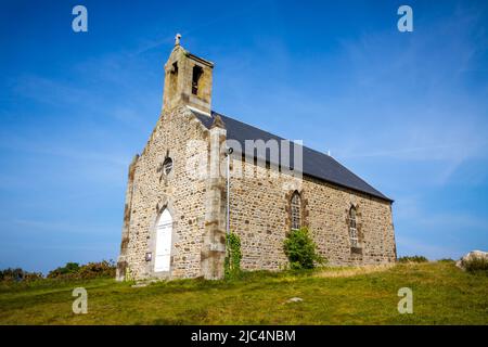 Old traditional church on Chausey island in Brittany, France Stock Photo