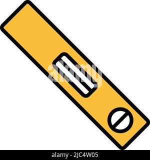 Icon Of Construction Level. Editable Bold Outline With Color Fill Design. Vector Illustration. Stock Vector