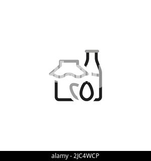 Contact us line icons. Contact Us web icons in line style. Ringing Food icon. Editable vector stroke. Stock Vector
