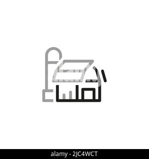Contact us line icons. Contact Us web icons in line style. Ringing barn icon. Editable vector stroke. Stock Vector