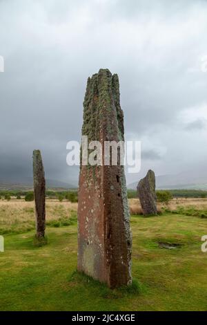 Machrie Moor Stone Circle 2 on the Isle of Arran, Scotland Stock Photo