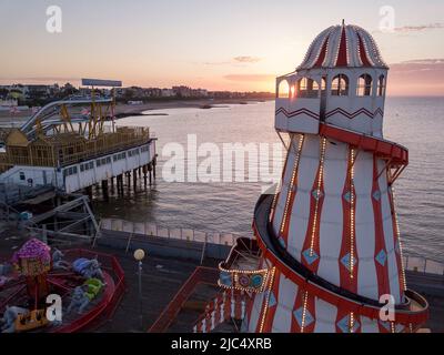 Clacton-on-Sea drone pics of the pier Stock Photo