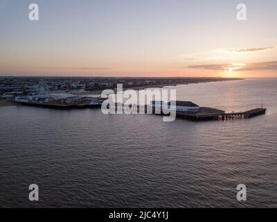 Clacton-on-Sea drone pics of the pier Stock Photo