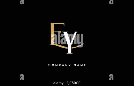 YE, EY Alphabets Letters Logo Monogram Stock Vector