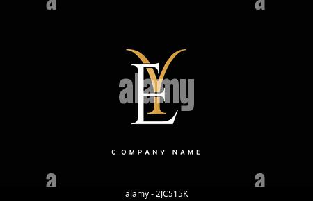 YE, EY Alphabets Letters Logo Monogram Stock Vector