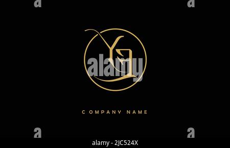 YE, EY Alphabets Letters Logo Monogram Stock Vector