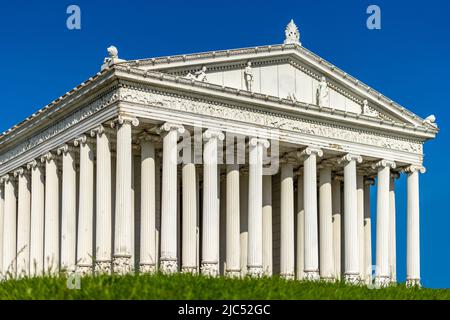 Temple of Artemis in Miniaturk Park of Istanbul. Temple of Artemis is one of the Seven Wonders of the world. Stock Photo