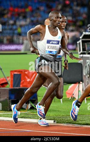 Rome, Italy. 09th June, 2022. Nicholas Kipkorir Kimeli (KEN) during the Wanda Diamond League Golden Gala meeting at Olimpic stadium in Rome on 09 June 2022 Credit: Independent Photo Agency/Alamy Live News Stock Photo