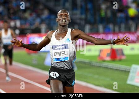 Rome, Italy. 09th June, 2022. Nicholas Kipkorir Kimeli (KEN) during the Wanda Diamond League Golden Gala meeting at Olimpic stadium in Rome on 09 June 2022 Credit: Independent Photo Agency/Alamy Live News Stock Photo