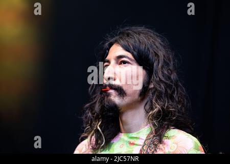 Oslo, Norway. 09th June, 2022. The Japanese psychedelic rock band Kikagaku Moyo performs a live concert during the Norwegian music festival Loaded Festival 2022 in Oslo. (Photo Credit: Gonzales Photo/Alamy Live News Stock Photo