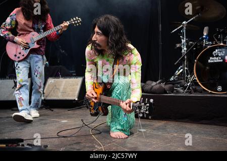 Oslo, Norway. 09th June, 2022. The Japanese psychedelic rock band Kikagaku Moyo performs a live concert during the Norwegian music festival Loaded Festival 2022 in Oslo. (Photo Credit: Gonzales Photo/Alamy Live News Stock Photo