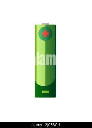Battery Energy source. Electricity accumulator. Galvanic cell. electrolytic dissociation. Isolated on white background. Salt and helium lithium Stock Vector