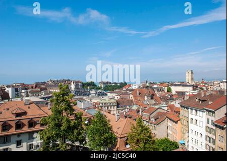 Suisse, Schweiz, Switzerland, Vaud, Waadt, Lausanne, ville, Stadt, city, town, vielle ville, Altstadt, old town, Lac Léman, Genfer See, Geneva Lake, l Stock Photo