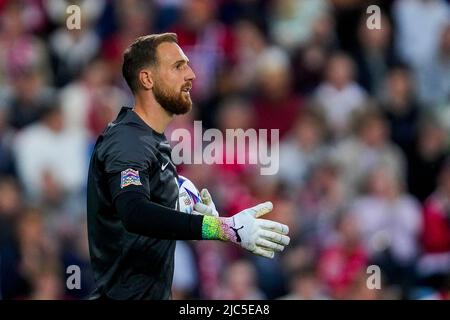 Oslo 20220609.Slovenia's goalkeeper Jan Oblak during the Nations League football match between Norway and Slovenia at Ullevaal Stadium. Photo: Javad Parsa / NTB Stock Photo