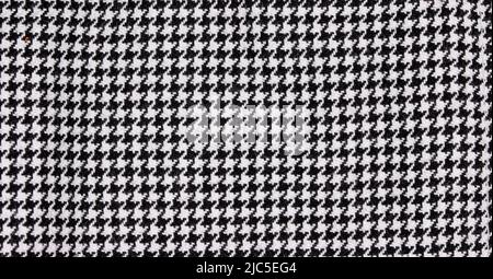 Black and white woolen fabric striped background Stock Photo