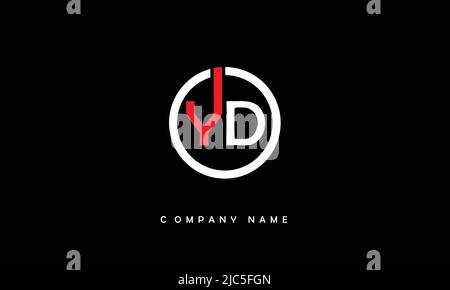 YD, DY Alphabets Letters Logo Monogram Stock Vector