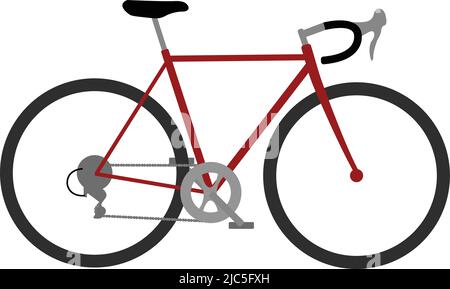 bicycle, simple illustration - vector Stock Vector
