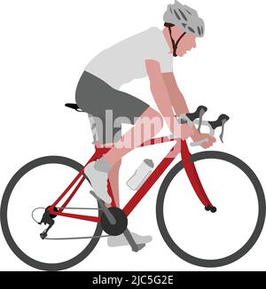 race bicyclist color illustration - vector Stock Vector