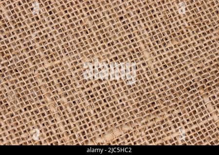 Close-up of a burlap sack background Stock Photo