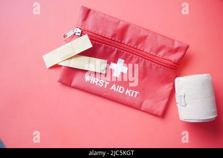 Close up of first aid kit Stock Photo