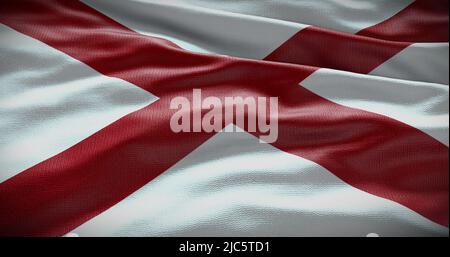 Alabama state flag background illustration, USA symbol backdrop. Stock Photo