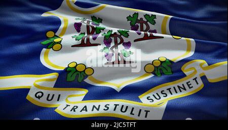 Connecticut state flag background illustration, USA symbol backdrop. Stock Photo