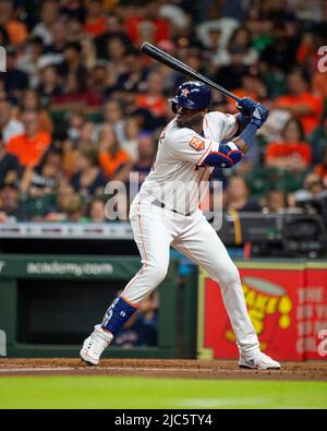 Houston Astros designated hitter Yordan Alvarez (44) batting in the bottom  of the sixth inning of the MLB game between the Houston Astros and the New  Stock Photo - Alamy