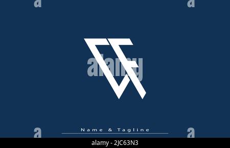 Alphabet letters Initials Monogram logo CF , FC Stock Vector