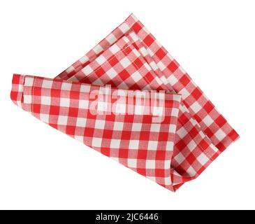 Three New Red Checkered Kitchen Picnic Towels Folded Versus Old