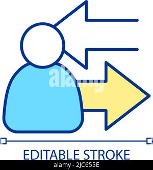 Communication with customer RGB color icon Stock Vector