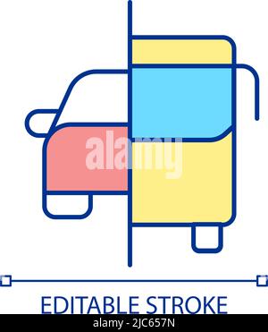 Public transport RGB color icon Stock Vector
