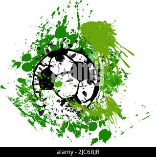 Soccer or Football sign, soccer ball symbol for the great soccer event in 2022, free copy space, vector Stock Vector