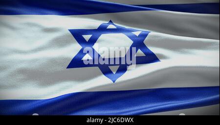 Israel national flag background illustration. Symbol of country. Stock Photo