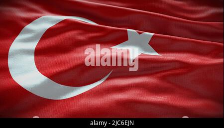 Turkey national flag background illustration. Symbol of country. Stock Photo