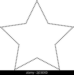 Dotted star shape for tracing lines for preschool and kindergarten ...
