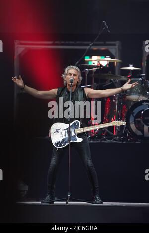 Reggio Emilia, Italy. 4th June 2022. Luciano Ligabue during his performs in Campovolo RCF Arena Stock Photo