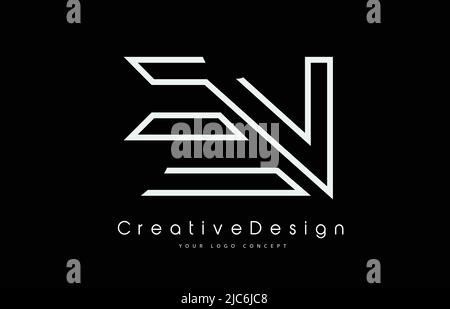 EN E N Letter Logo Design in White Colors. Creative Modern Letters Vector Icon Logo Illustration. Stock Vector