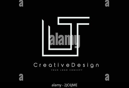 LT L T Letter Logo Design in White Colors. Creative Modern Letters Vector Icon Logo Illustration. Stock Vector