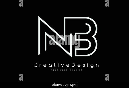 NB N B Creative Letters Design. White Pink Letter Vector Illustration ...