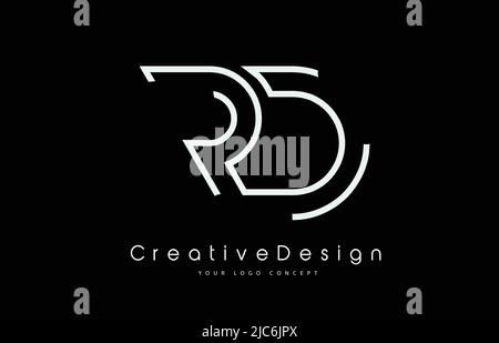 RD R D Letter Logo Design in White Colors. Creative Modern Letters Vector Icon Logo Illustration. Stock Vector