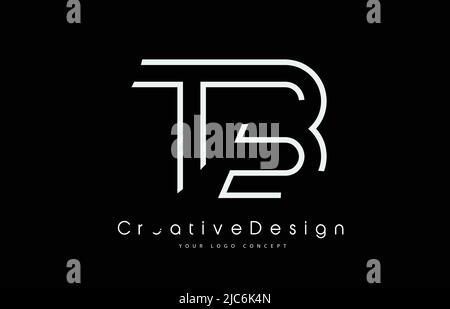 TB T B Letter Logo Design in White Colors. Creative Modern Letters Vector Icon Logo Illustration. Stock Vector