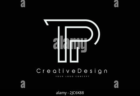 TP T P Letter Logo Design in White Colors. Creative Modern Letters Vector Icon Logo Illustration. Stock Vector