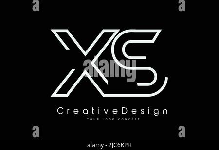 XS X S Letter Logo Design in White Colors. Creative Modern Letters Vector Icon Logo Illustration. Stock Vector