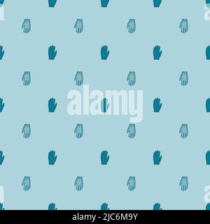 Football gloves seamless pattern engraving. Vintage sport background in hand drawn style. Vector repeated texture for print, fabric, wrapping, wallpap Stock Vector