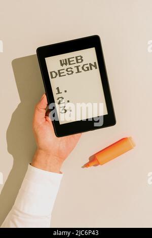 Inspiration showing sign Web Design. Business idea who is responsible of production and maintenance of websites -47169 Stock Photo