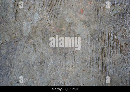 Water on the concrete floor, rain puddle on the road, vintage background. Stock Photo