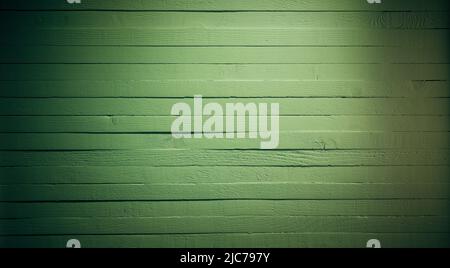 Rustic green wood planks background. Water green wooden slats on exterior wall Stock Photo